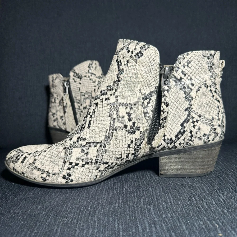 Sam Edelman Circus‎ Pipper Ankle Boots, faux Snakeskin, Size 8.5